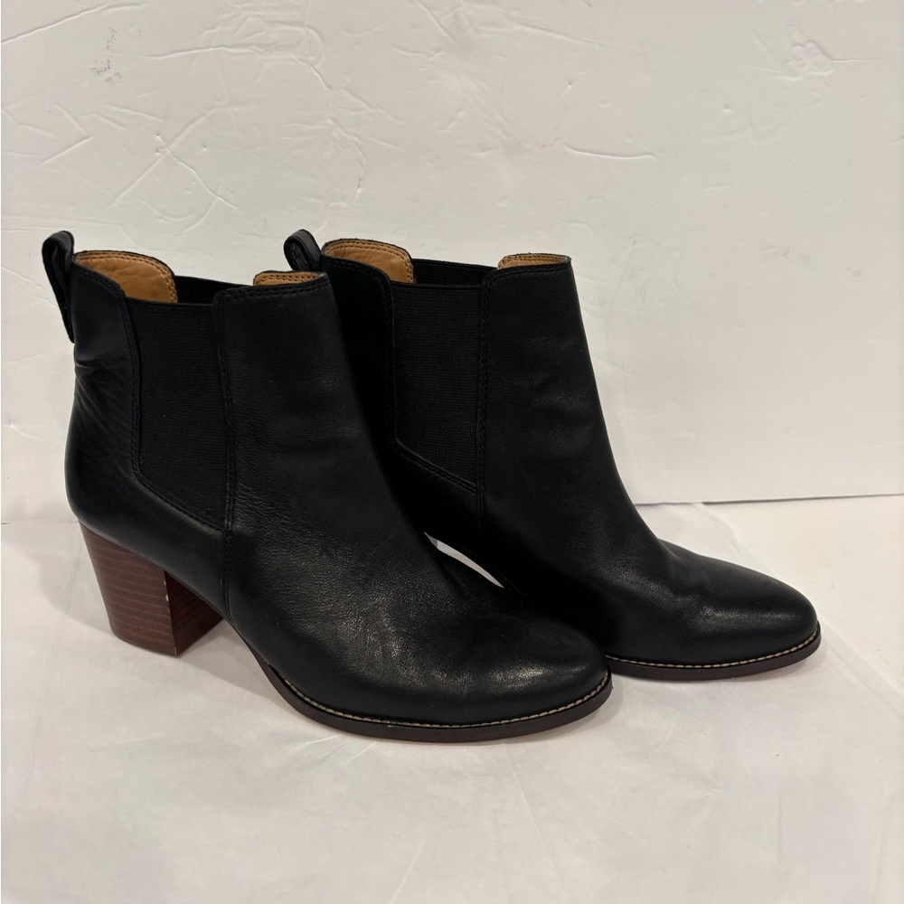 J.Crew Factory Rory leather heeled boots Size 8